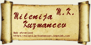 Milenija Kuzmančev vizit kartica